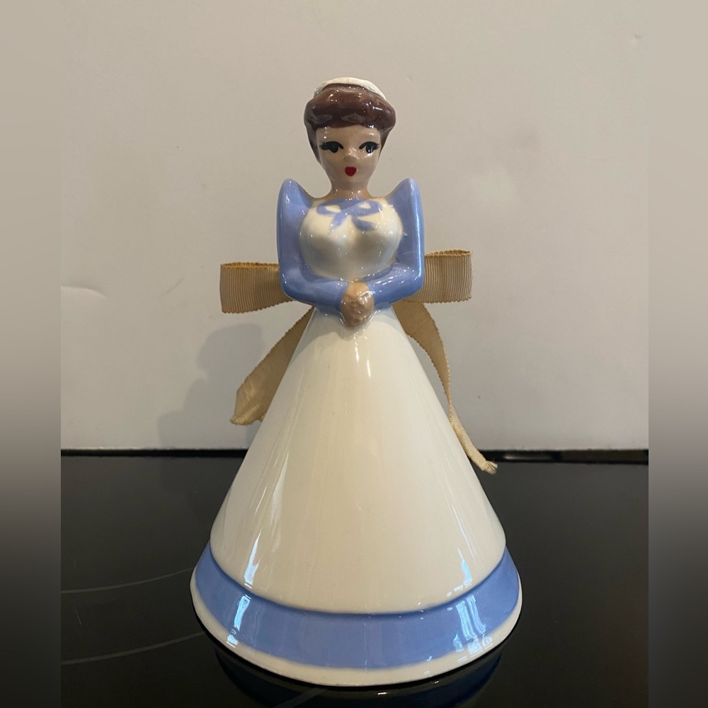 Vintage 1950s California Pottery Clemson Woman Lady Figural Bell Ceramic
